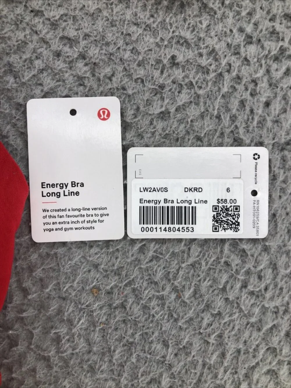 Lululemon Energy Bra Long Line Womens 6 Dark Red Crossback Lattice Straps Knit